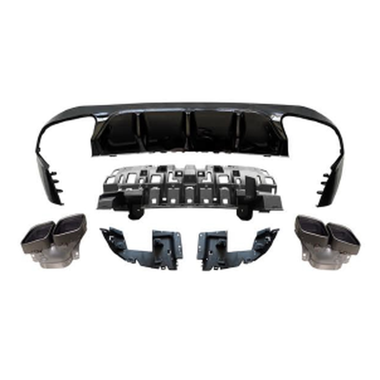 E63 Coupe Rear Diffuser With Sliver Tips/For AMG Coupe MTP-W213-031 for BENZ