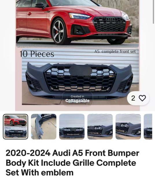 Front Bumper Assy AU0561660MB for 奥迪 Audi