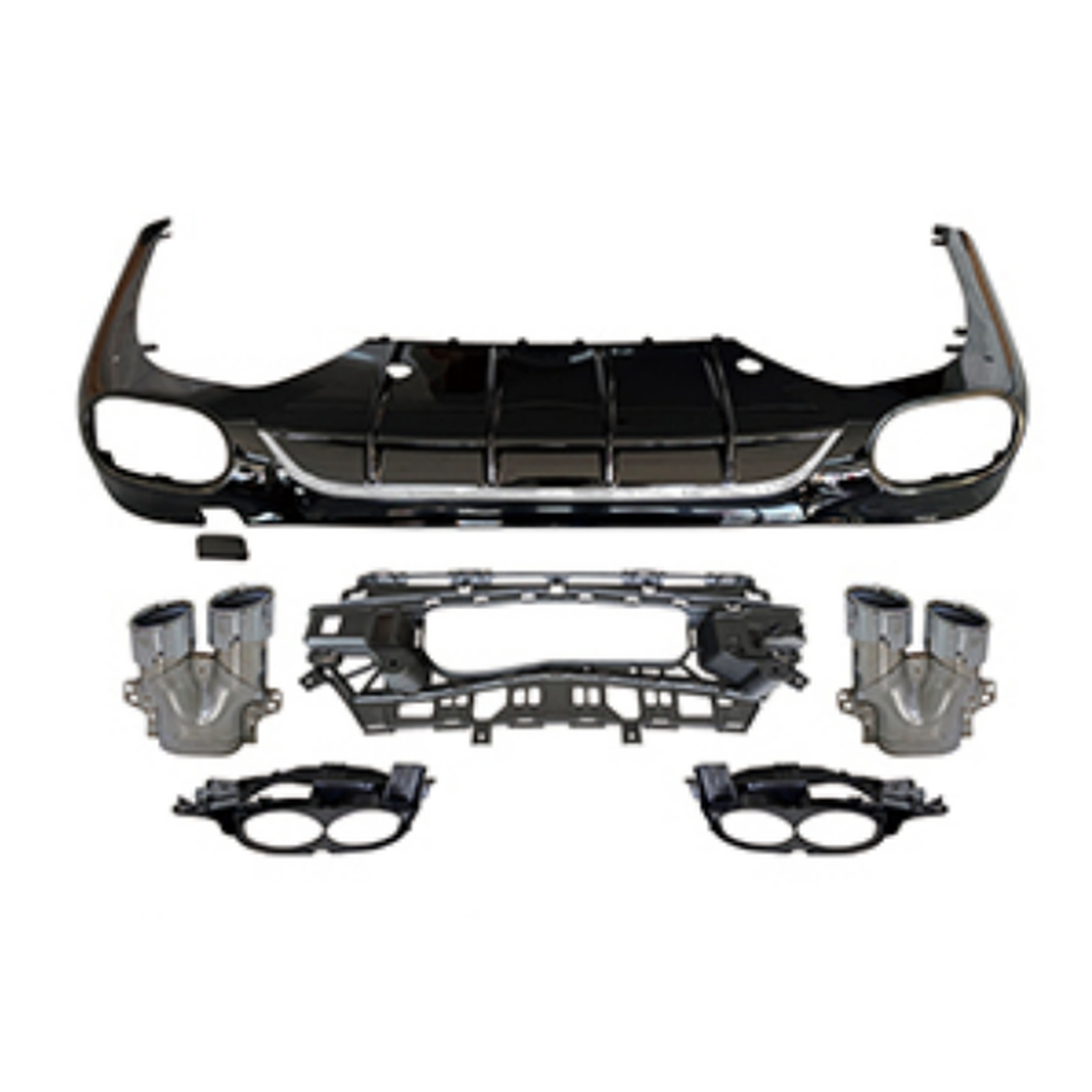 E53 Rear diffuser With Tail Pipe/2024+/Silver MTP-W214-003 for BENZ