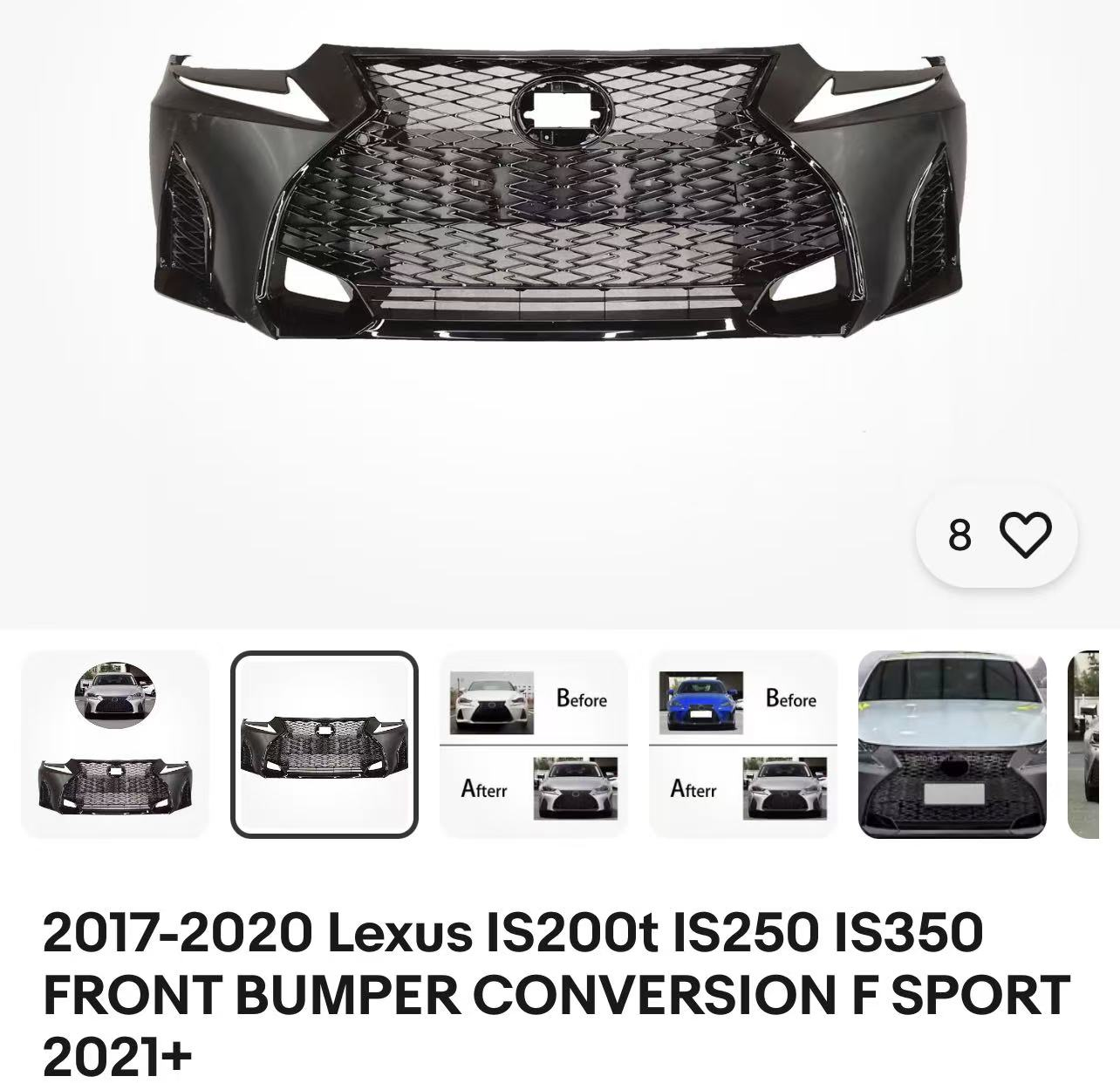 Front Bumper LXT2140040 for 雷克萨斯改装 Lexus Tuning