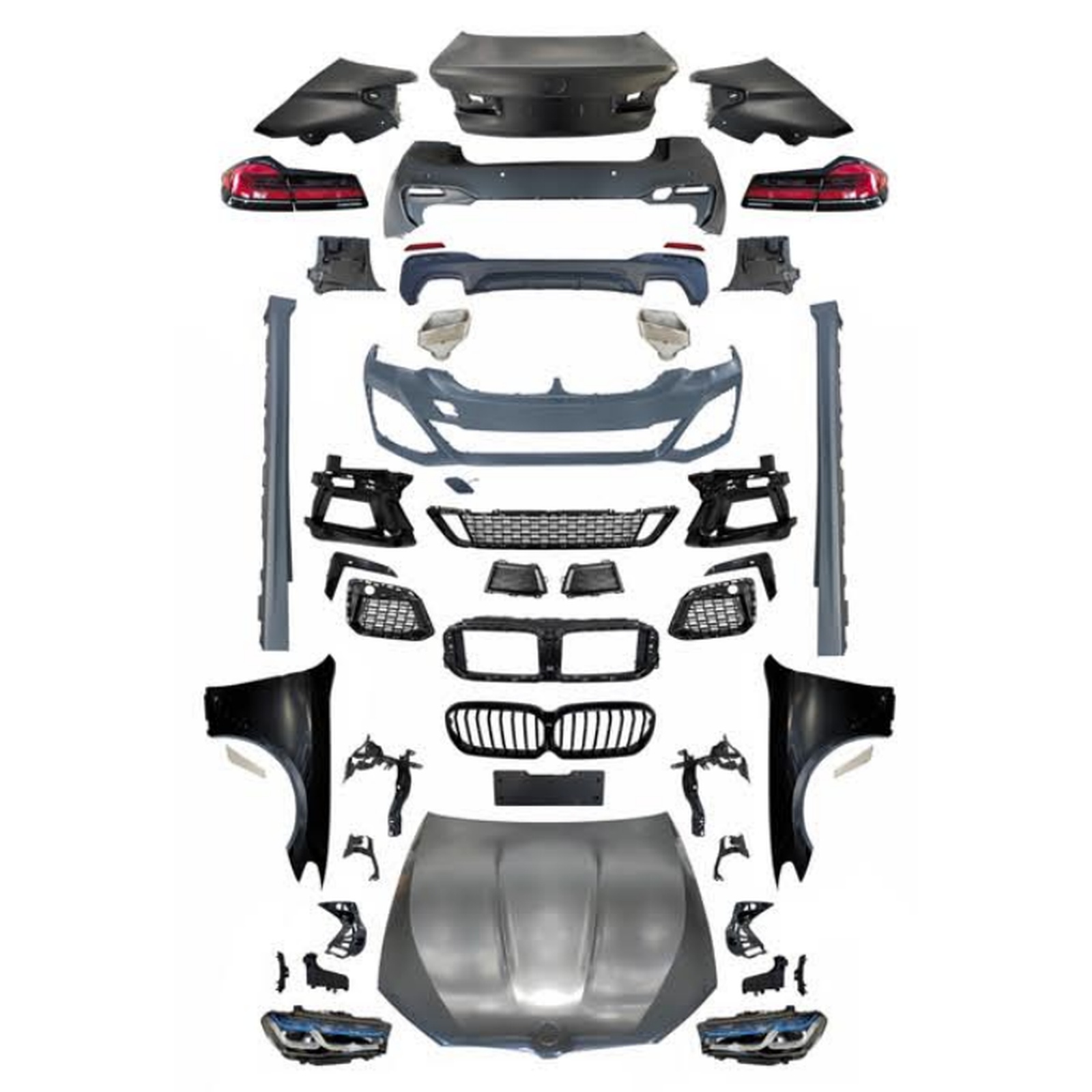 Old to New G30 LCI M-Tech Full Set Bodykit For F10 (With Trunk Lid and Rear Fender) MTP-F10-050 for BMW