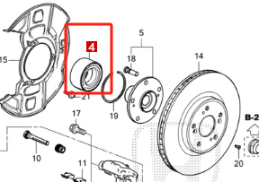 Wheel hub bearing assy HD0861970F1 for 本田 Honda