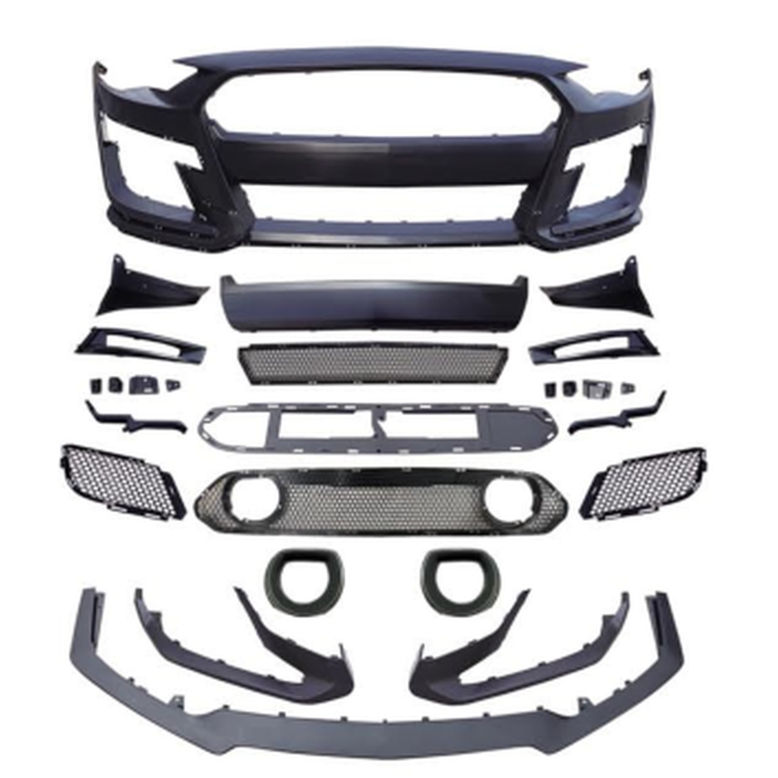 GT500 Style Front Bumper  With Grille Light/18-22 MTP-MUST-094 for FORD
