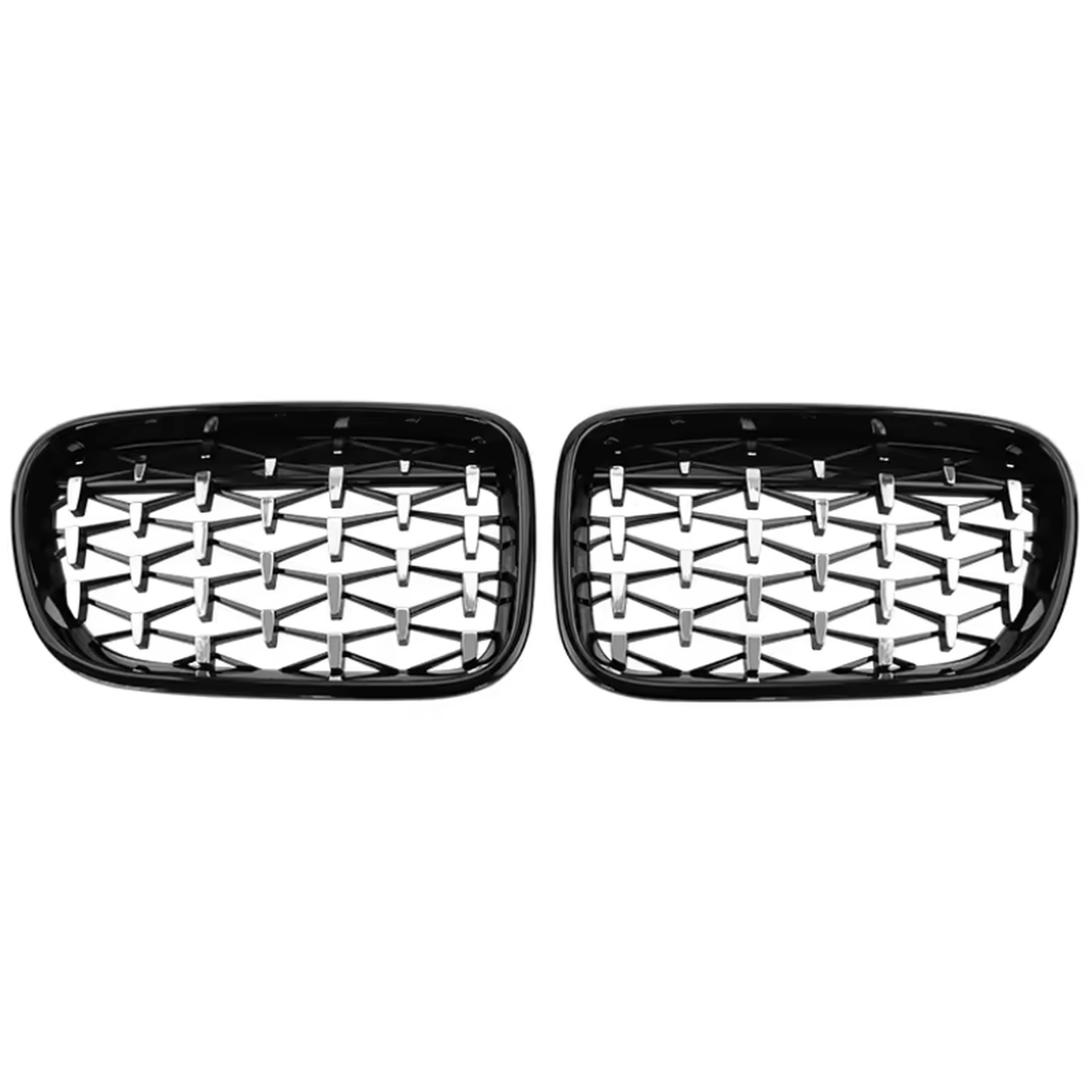 Black frame with chrome point Grille MTP-BMG-359 for BMW