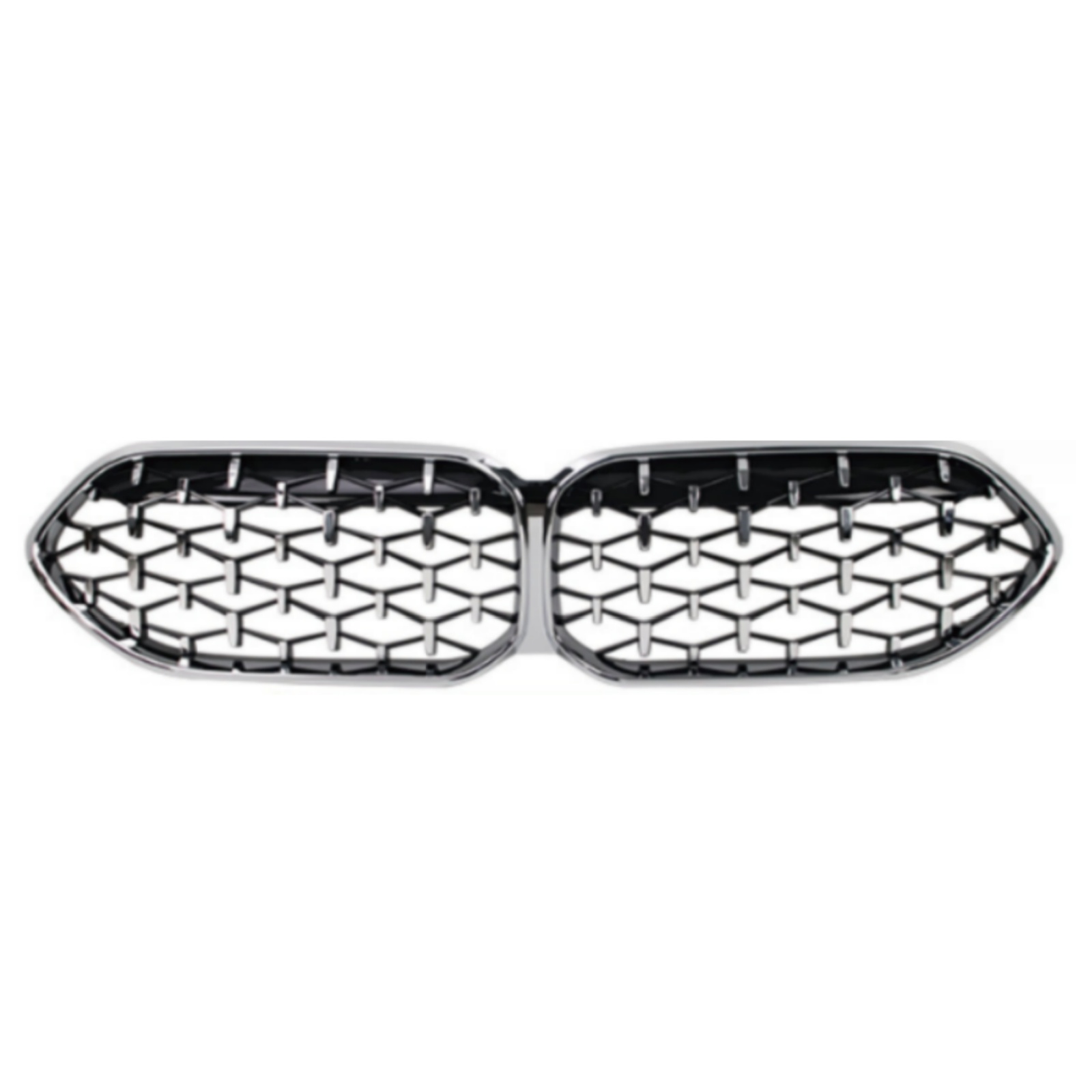 Chrome frame with chrome point grille MTP-BMG-487 for BMW