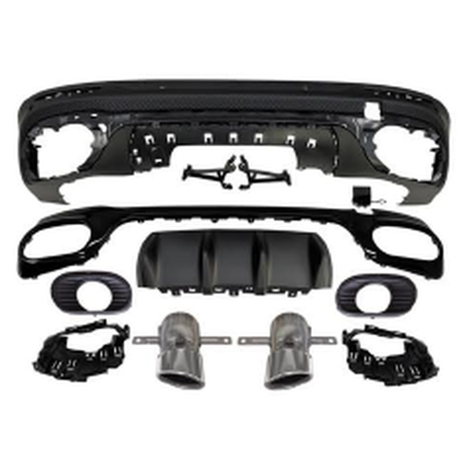GLB35 DIFFUSER WITH TIPS SILVER MTP-X247-007 for BENZ
