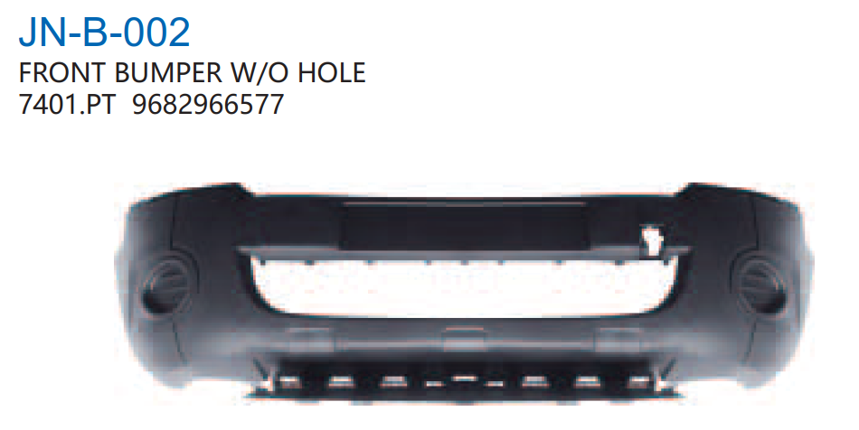 Front Bumper PG0050040K for 标致 Peugeot