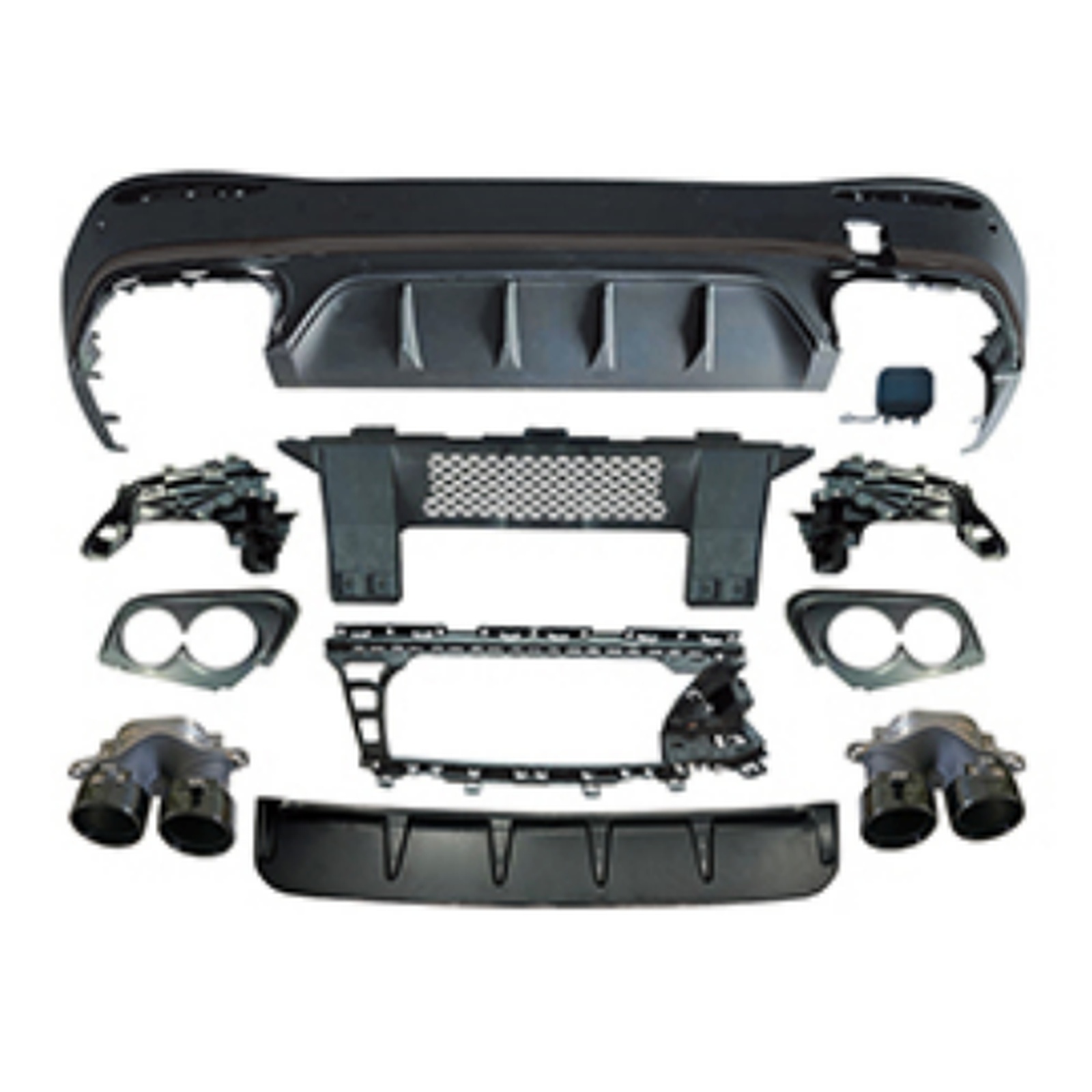 GLC43 AMG Rear Diffuser With Pipe For AMG-Line/Black MTP-X254-008 for BENZ