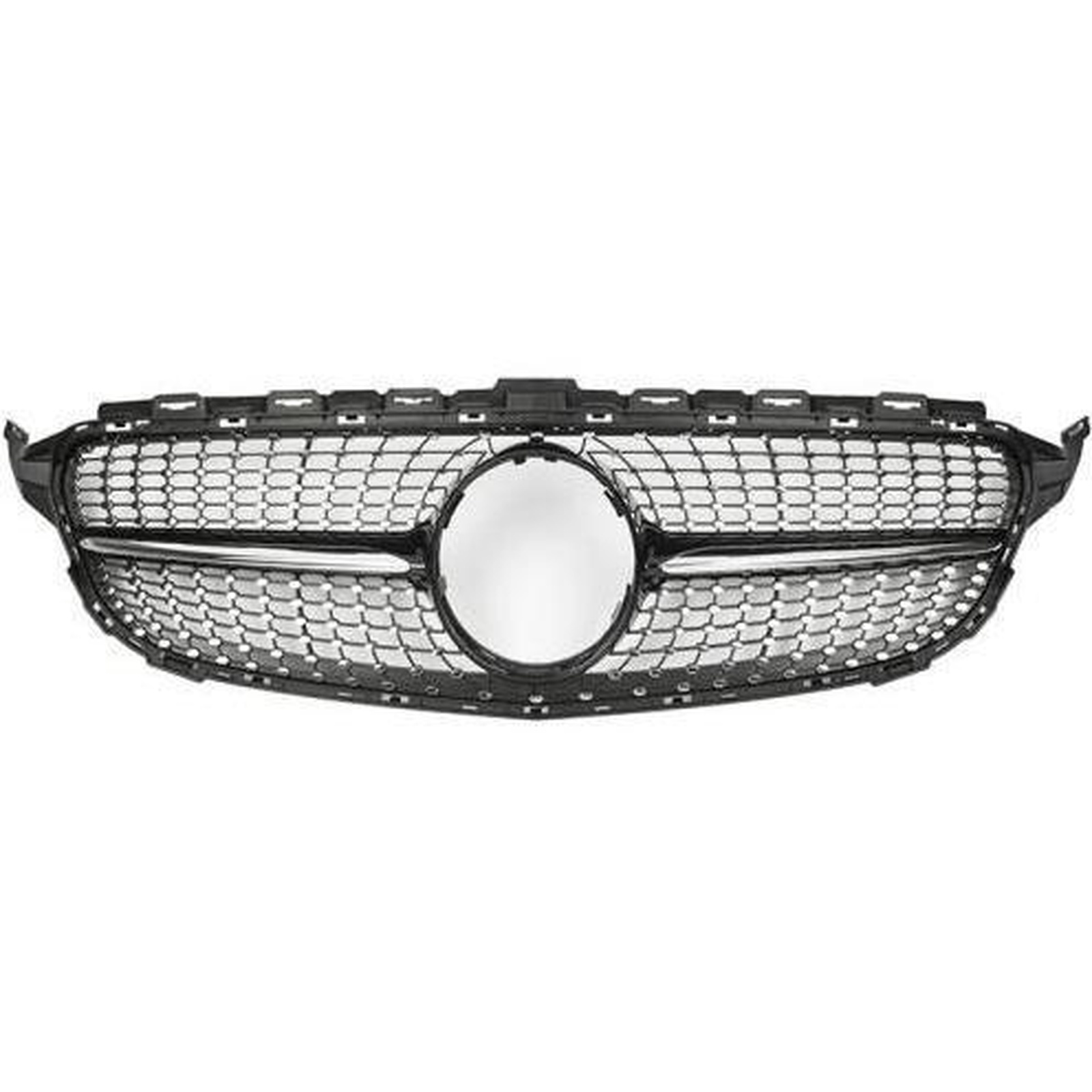 Diamond Grille Silver WithOUT CAMERA MTP-BZG-036 for BENZ