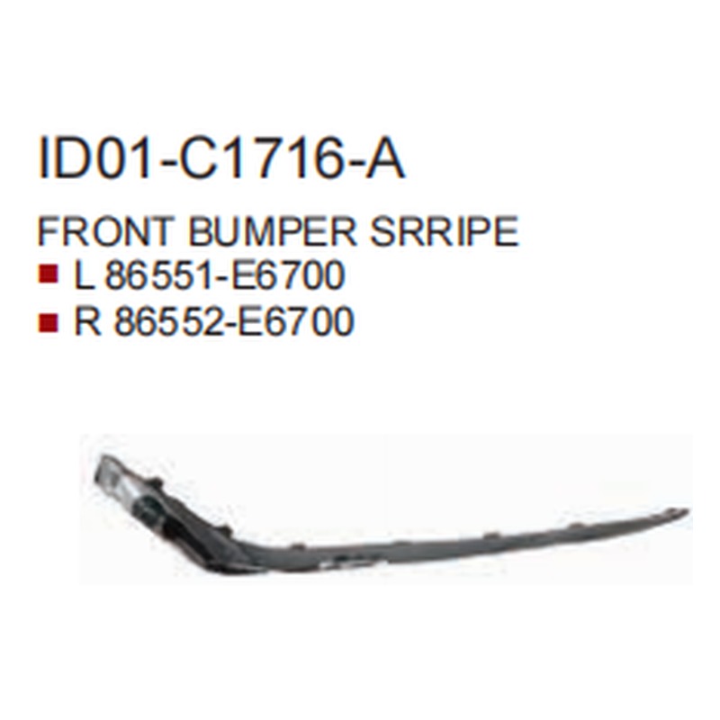Moulding,Front bumper HN0830401 for 现代 Hyundai