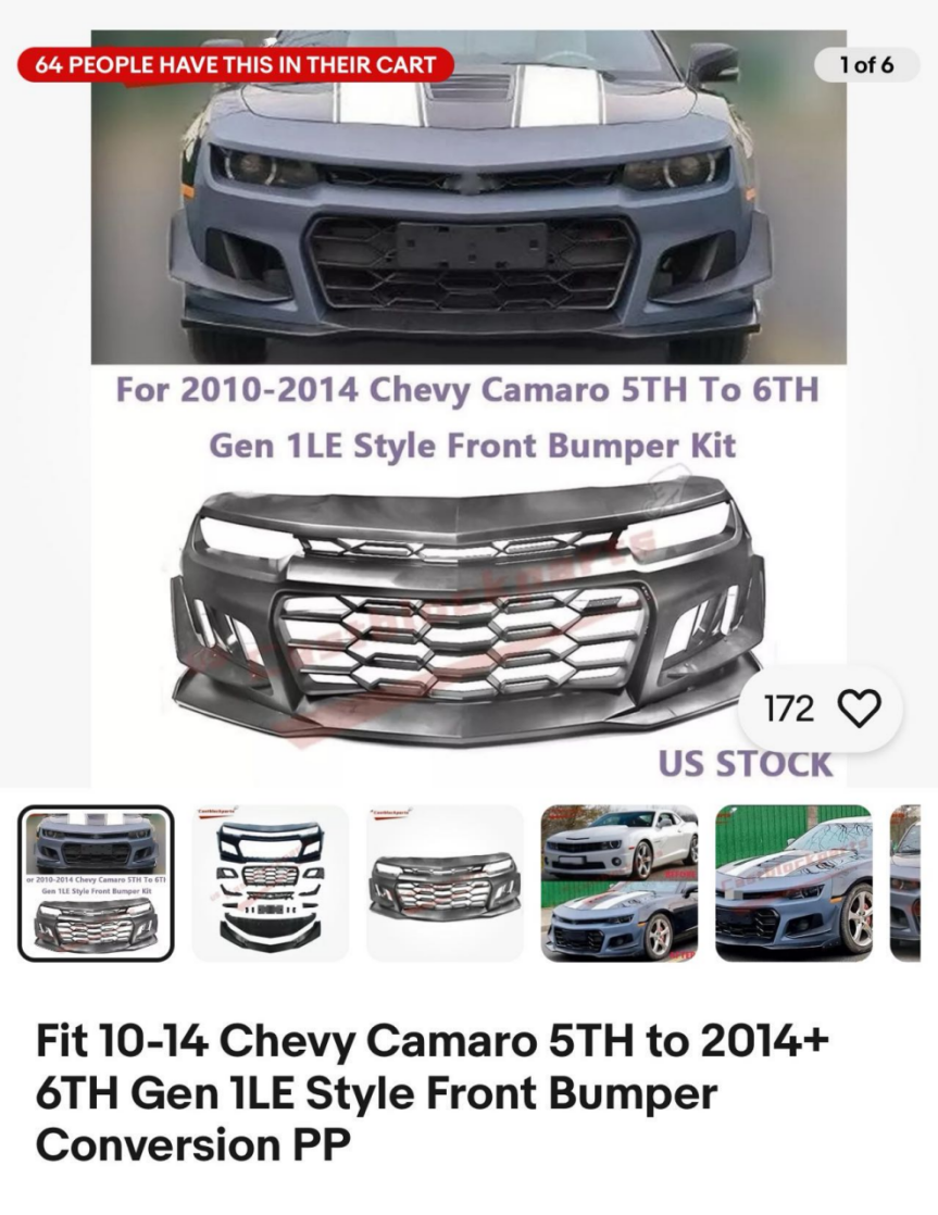 Front Bumper Upgrade Kit CVT0831810 for 雪佛兰改装 Chevrolet Tuning
