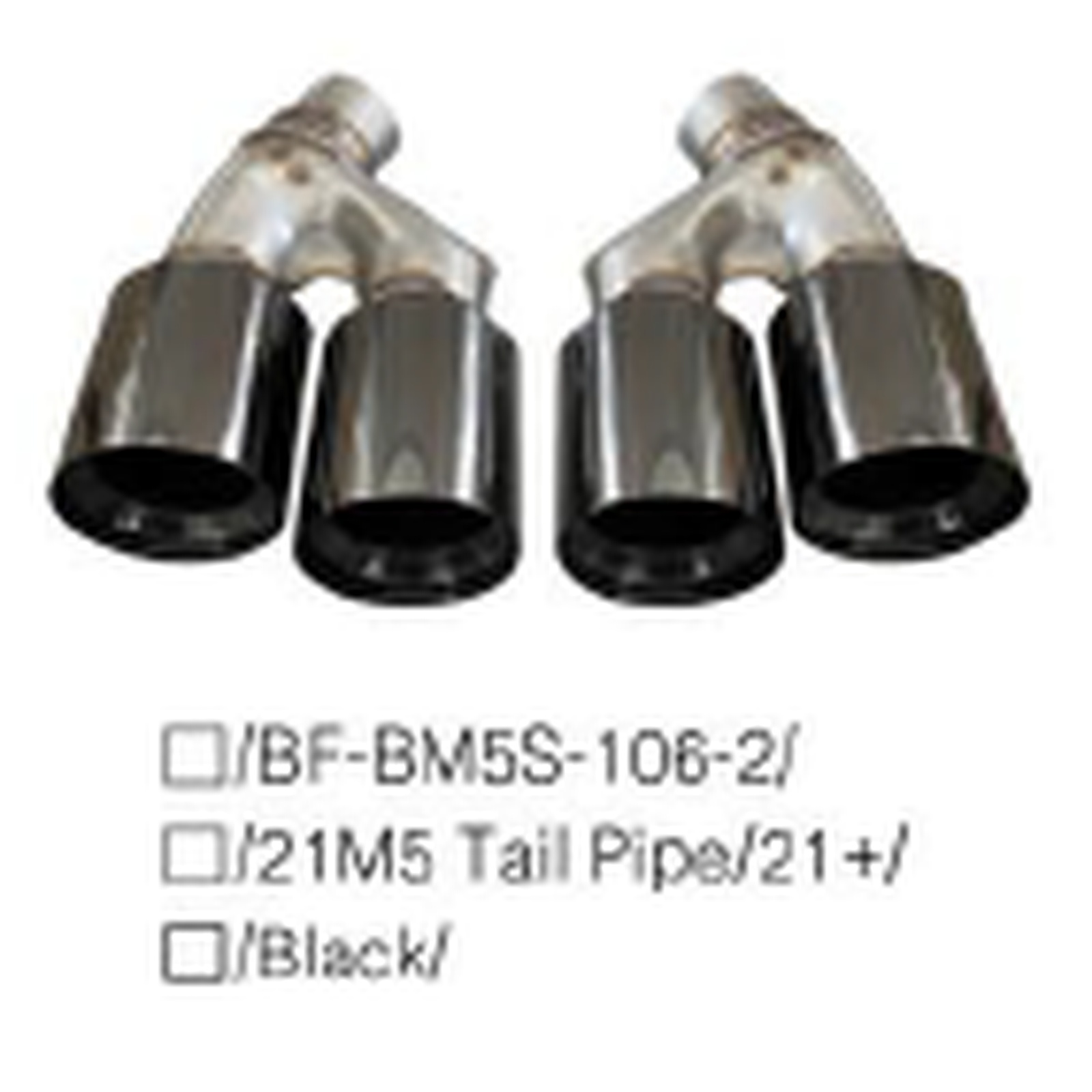 G30 M5 Tail Pipe/21+ Black MTP-G30-070 for BMW