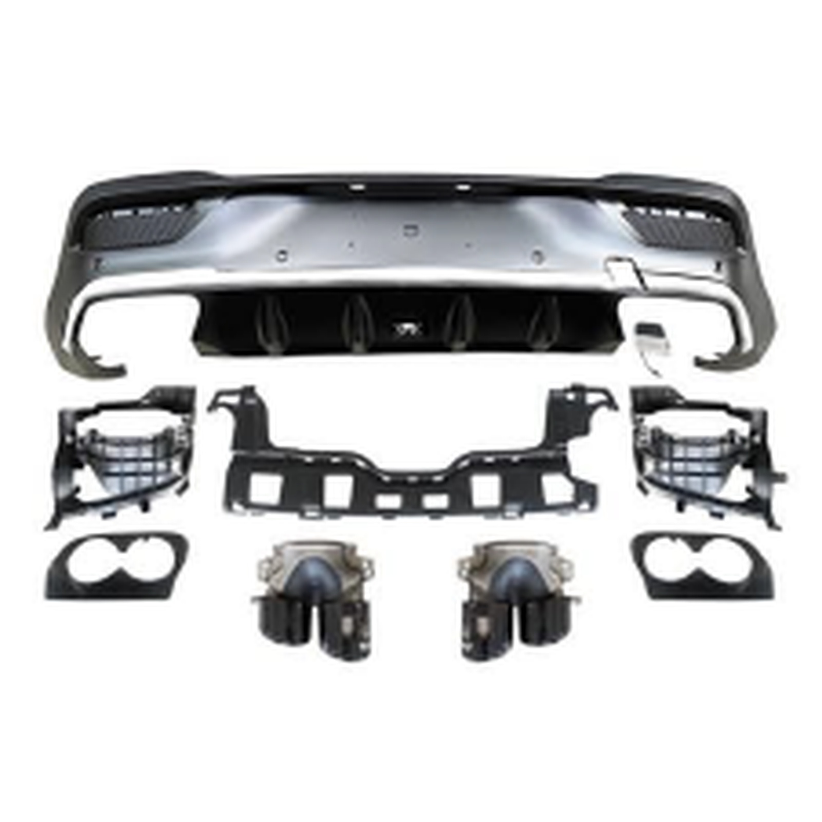 GLE53 Coupe Rear Diffuser With Tips Black MTP-W167-020 for BENZ