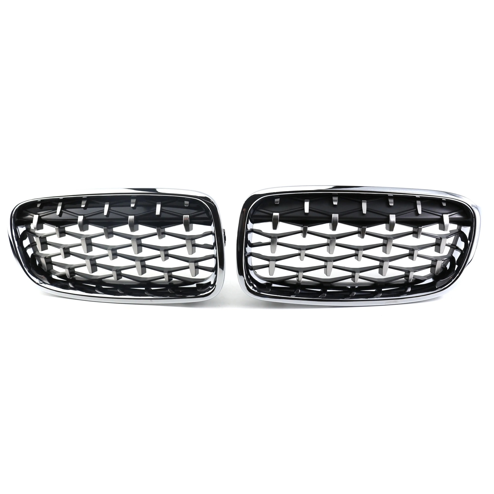 Chrome frame with chrome point grille MTP-BMG-088 for BMW