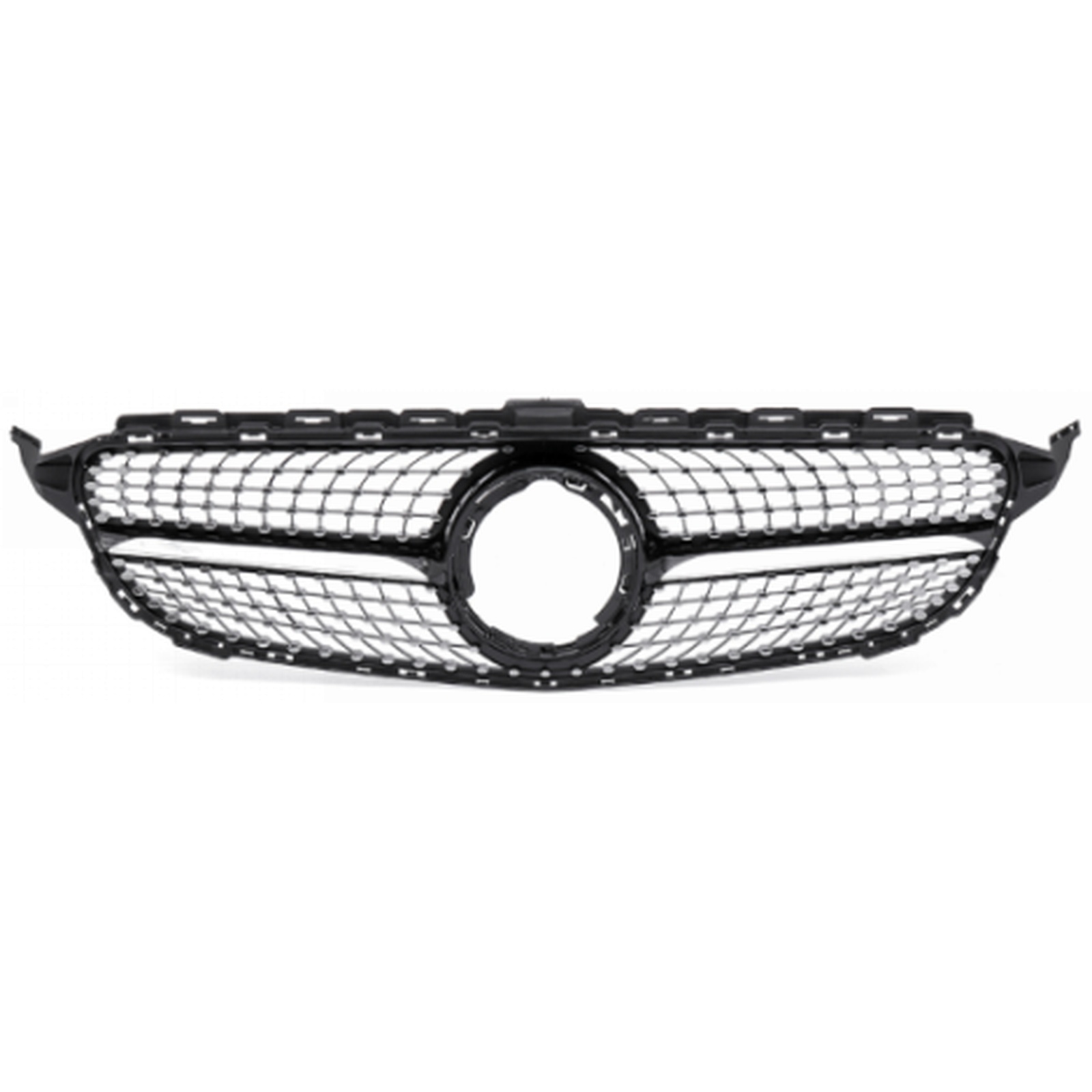 Diamond Grille Silver WithOUT CAMERA MTP-BZG-048 for BENZ