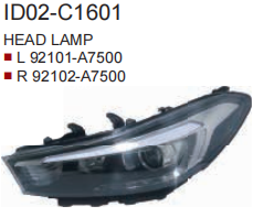 Head Lamps KA2550110 for 起亚 Kia