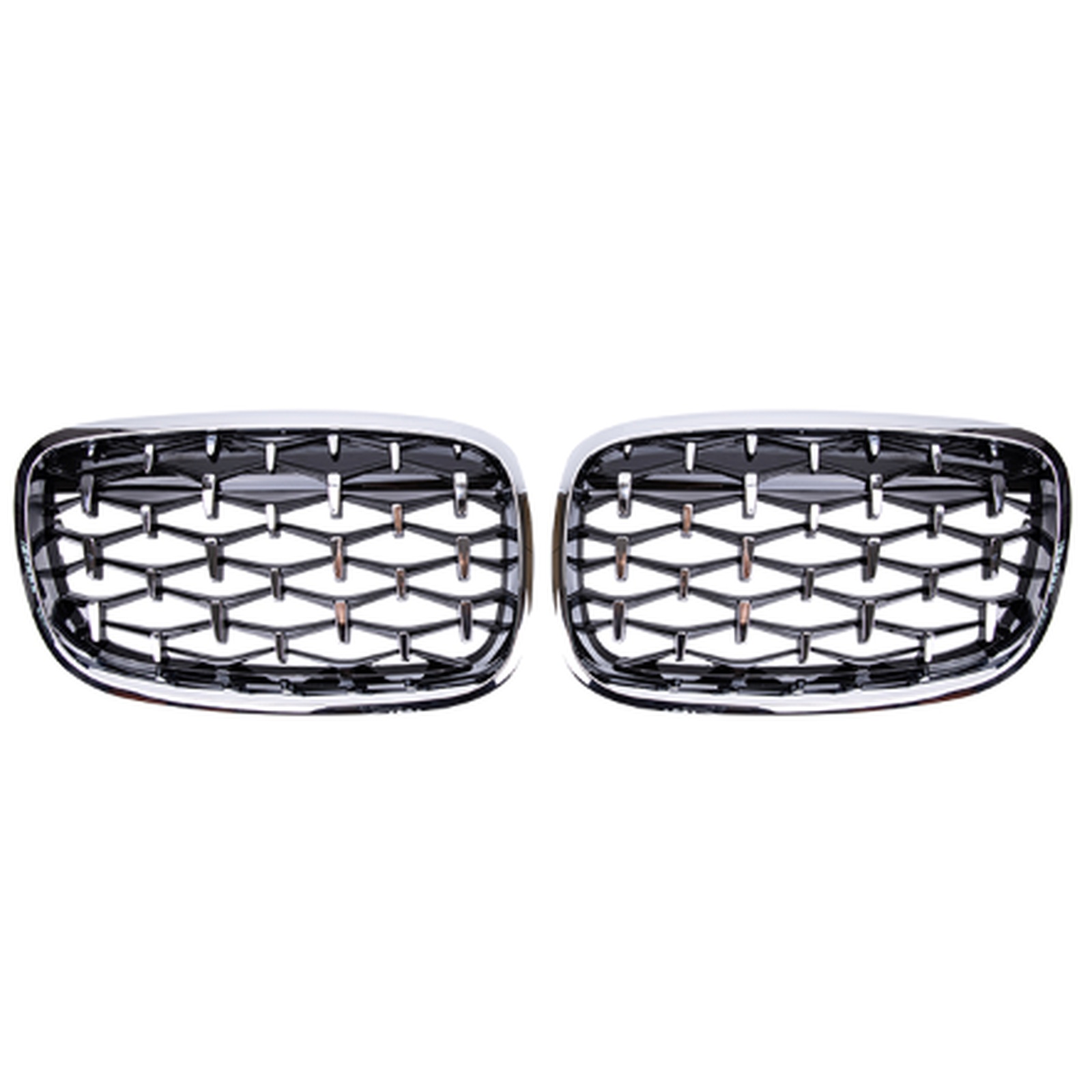 Chrome frame with chrome point Grille MTP-BMG-282 for BMW