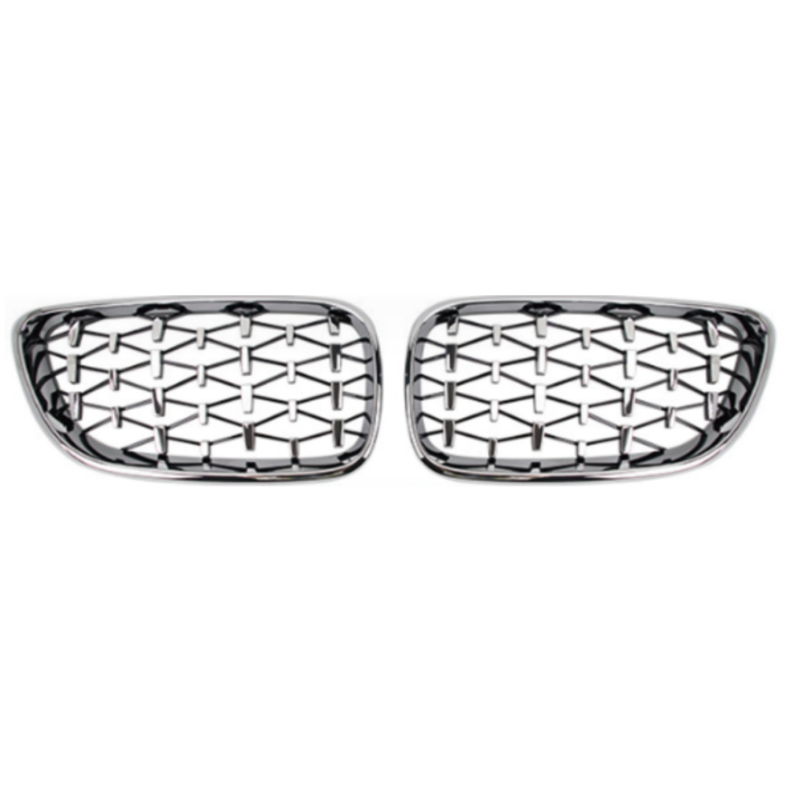 Chrome frame with chrome point grille MTP-BMG-471 for BMW