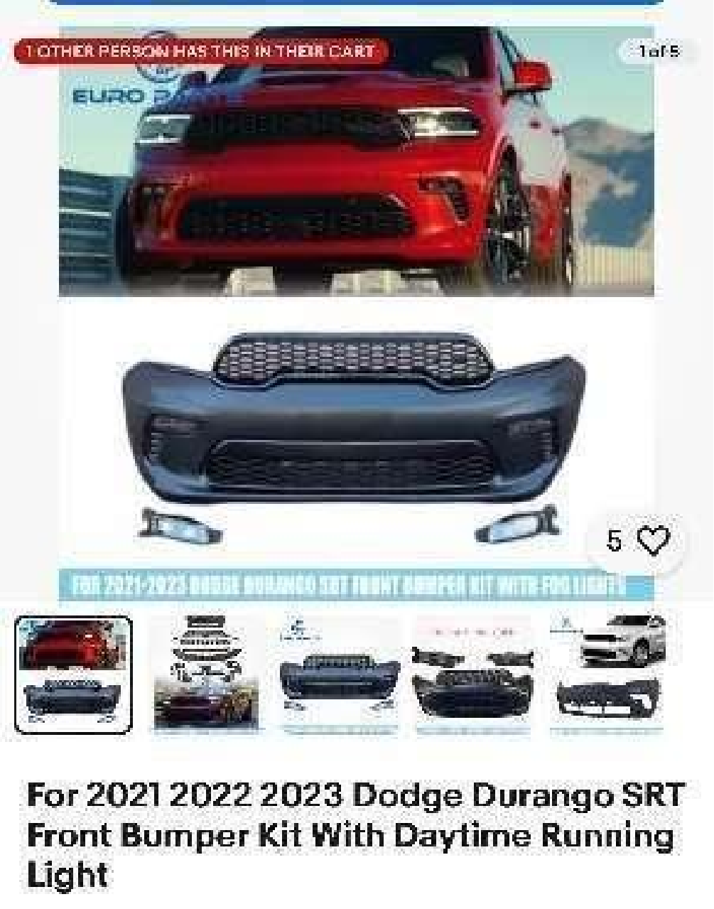 Bumper set complete DG0181220 for 道奇 Dodge