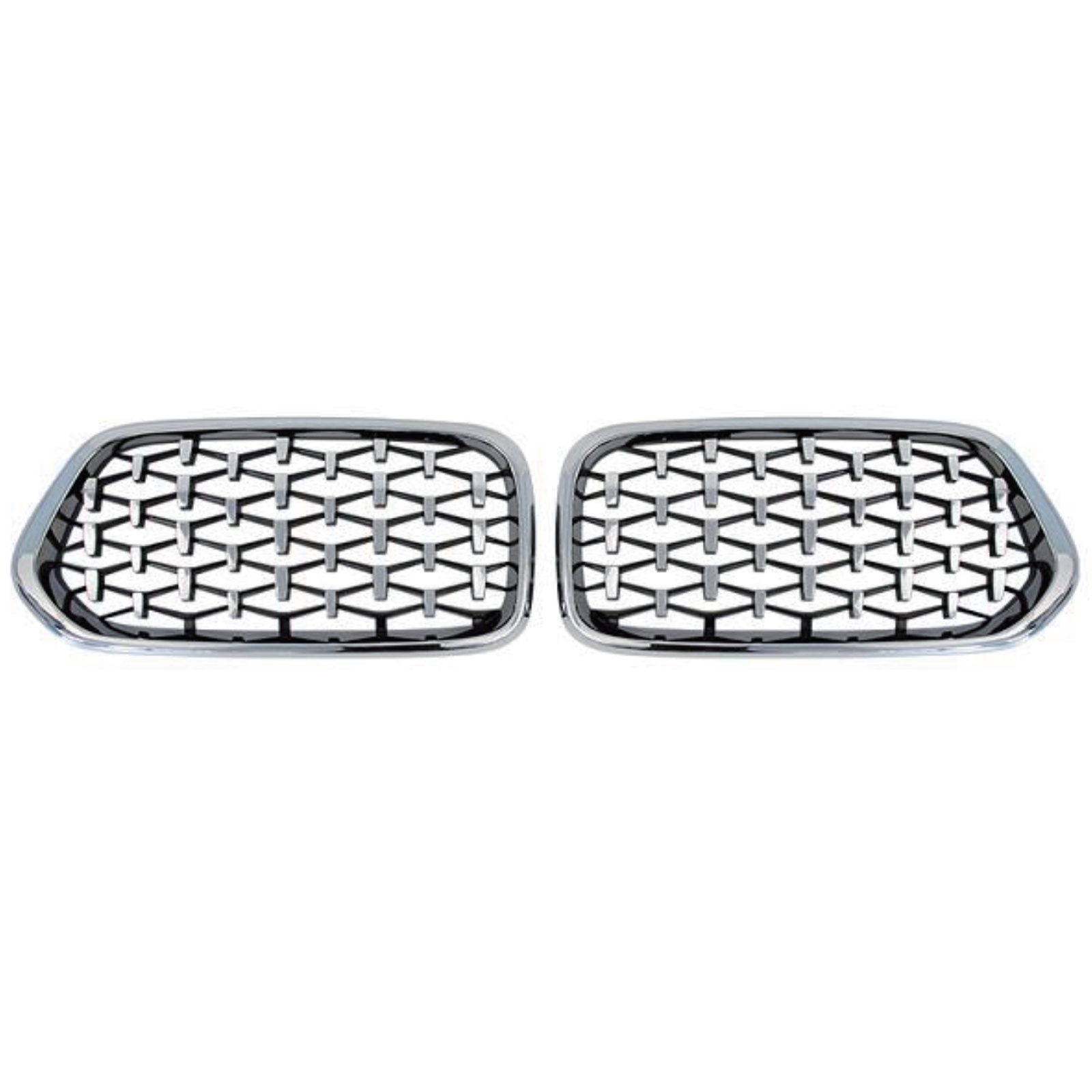 Chrome frame with chrome point Grille MTP-BMG-371 for BMW