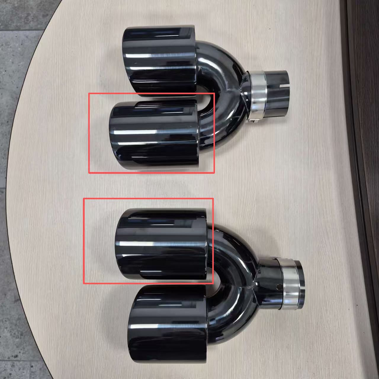 With angle Exhaust Pipe Black 114mm MTP-EHP-007-3 for EXHAUST PIPE