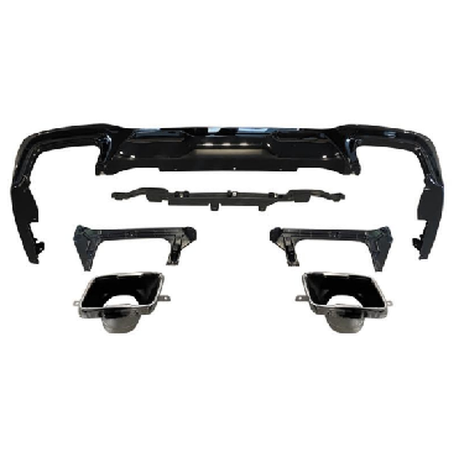 M235i Rear diffuser with silver tips for M Tech MTP-F44-007 for BMW