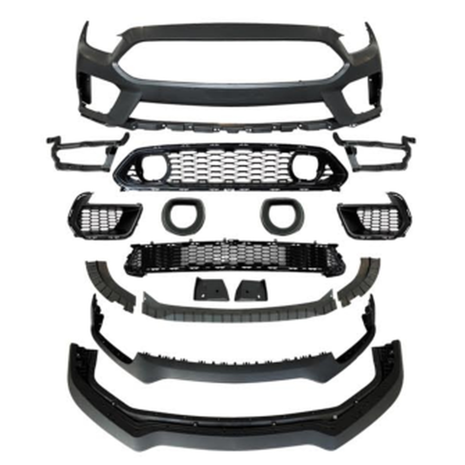 Mach 1 Front Bumper With Grille Led Light/15-17 MTP-MUST-104-1 for FORD