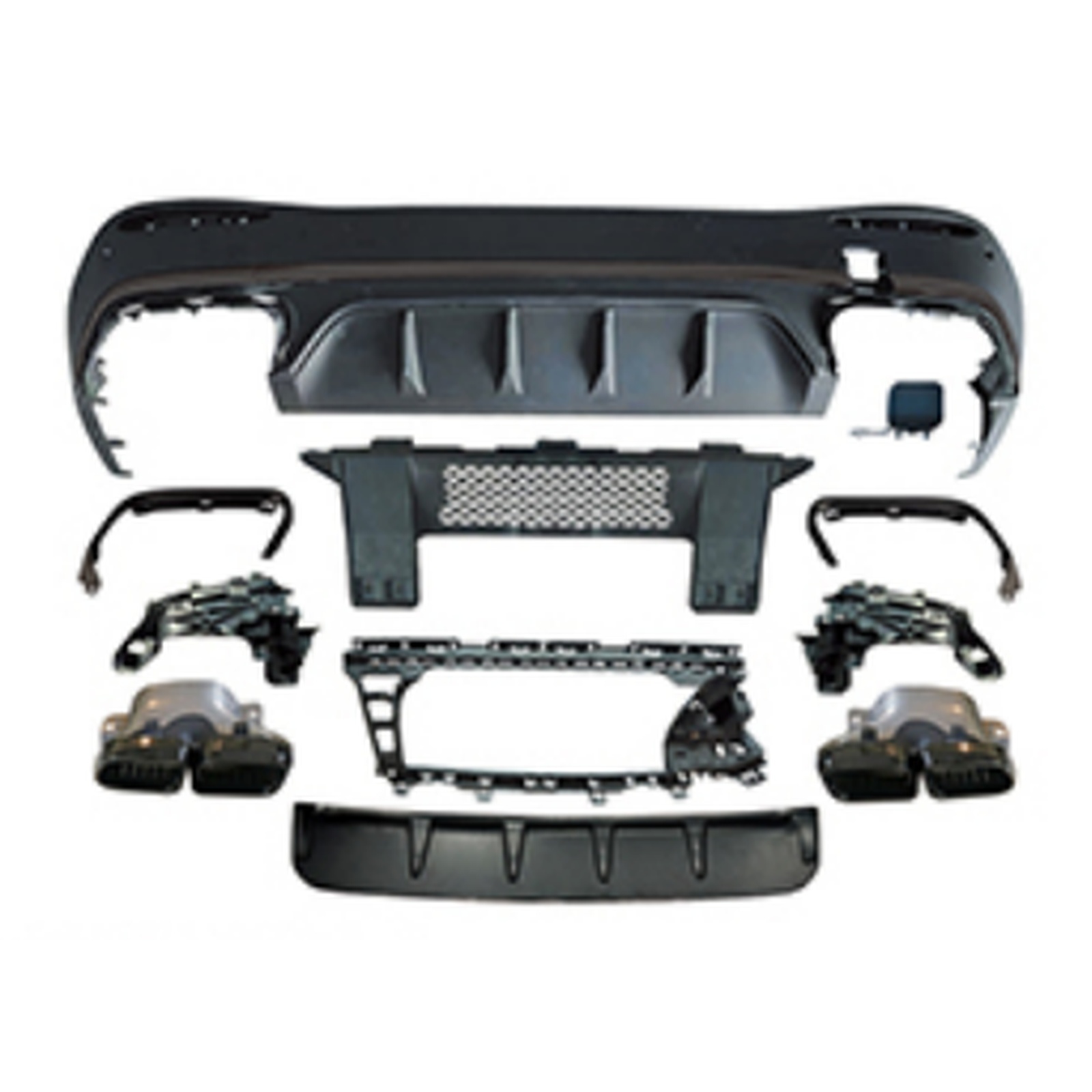 GLC63 AMG Rear Diffuser With Pipe For AMG-Line/Black MTP-X254-005 for BENZ