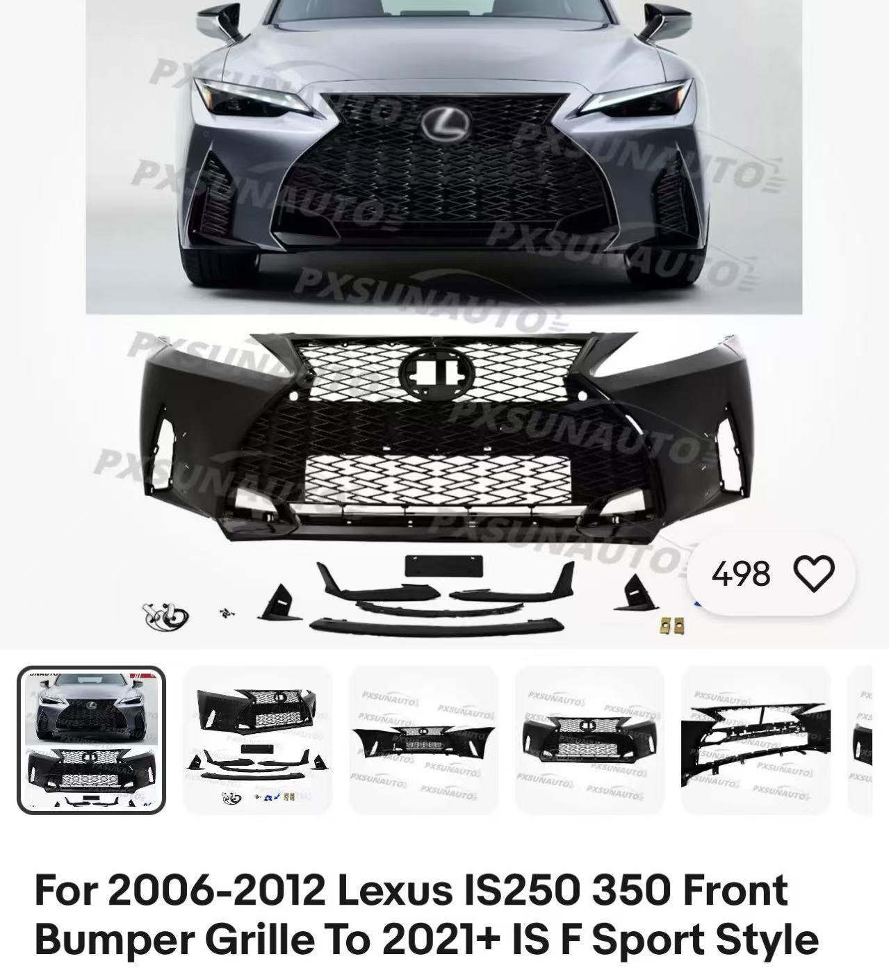 Front Bumper Assy LXT2131660 for 雷克萨斯改装 Lexus Tuning