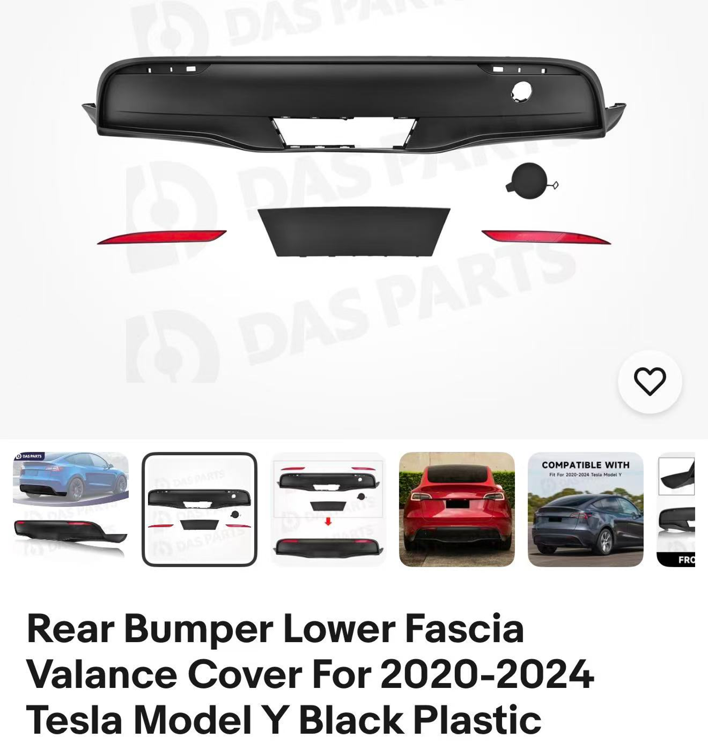 Deflector/Spoiler,RR Bumper TS0040320 for 特斯拉 Tesla
