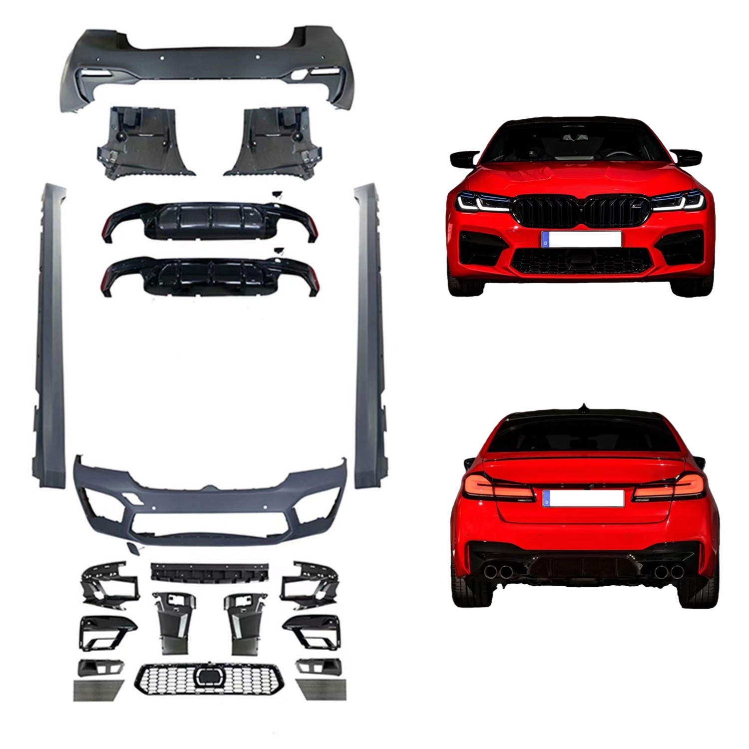 Old To New M5 Body Kit For 18-20/(No Need To Change Head Lamp) MTP-G30-086 for BMW