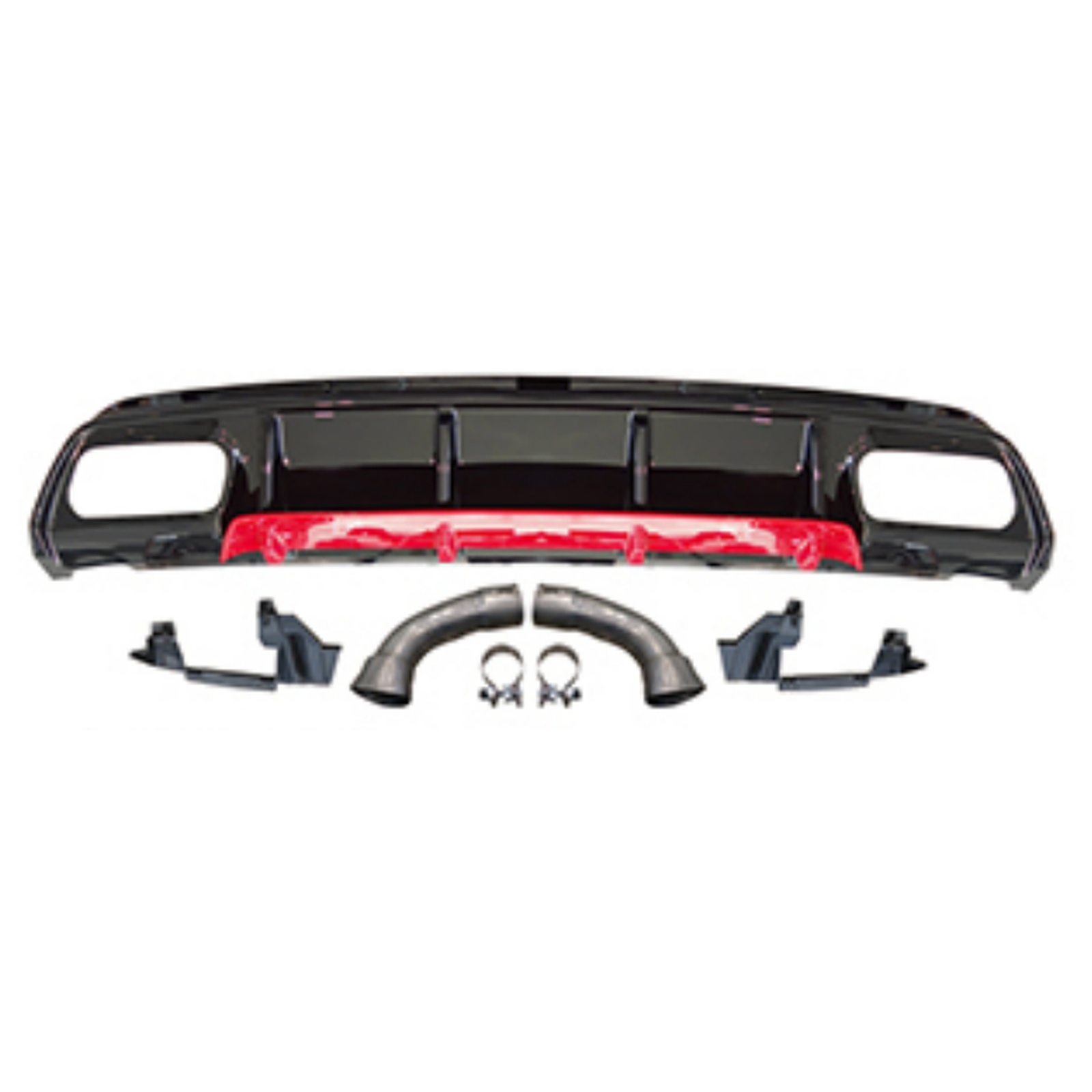 A45 Rear Diffuser/For AMG/Gloss Black & Red MTP-W176-011 for BENZ