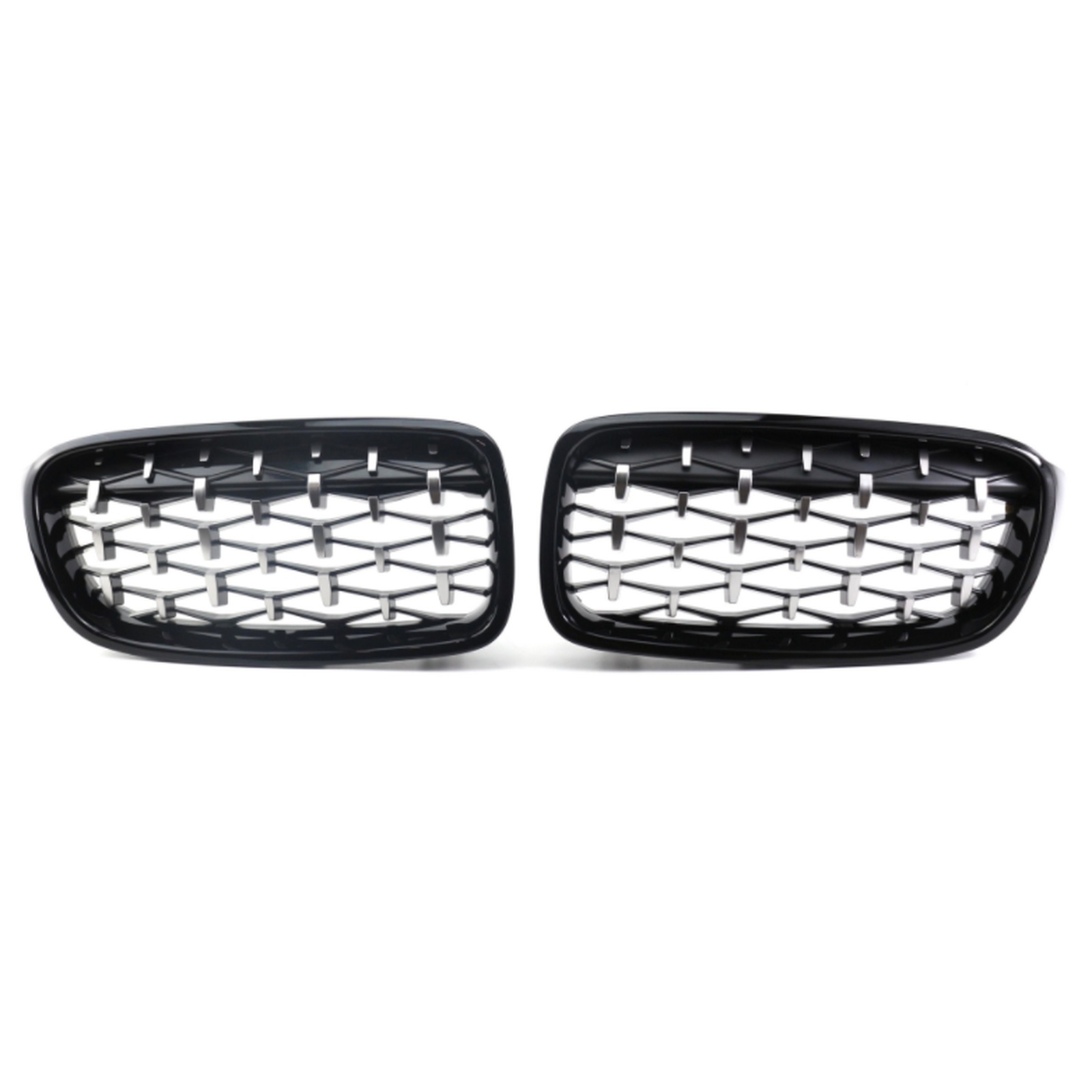 Black frame with chrome point grille MTP-BMG-087 for BMW