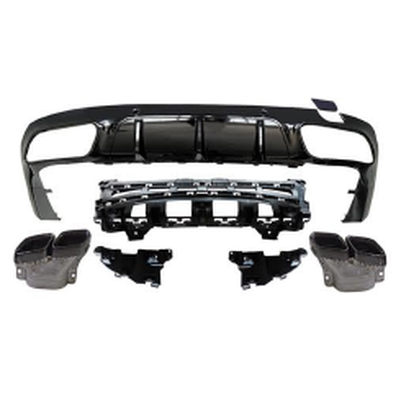 CLS63 Rear Diffuser With black tips/(For AMG)/18+ MTP-W257-007 for BENZ