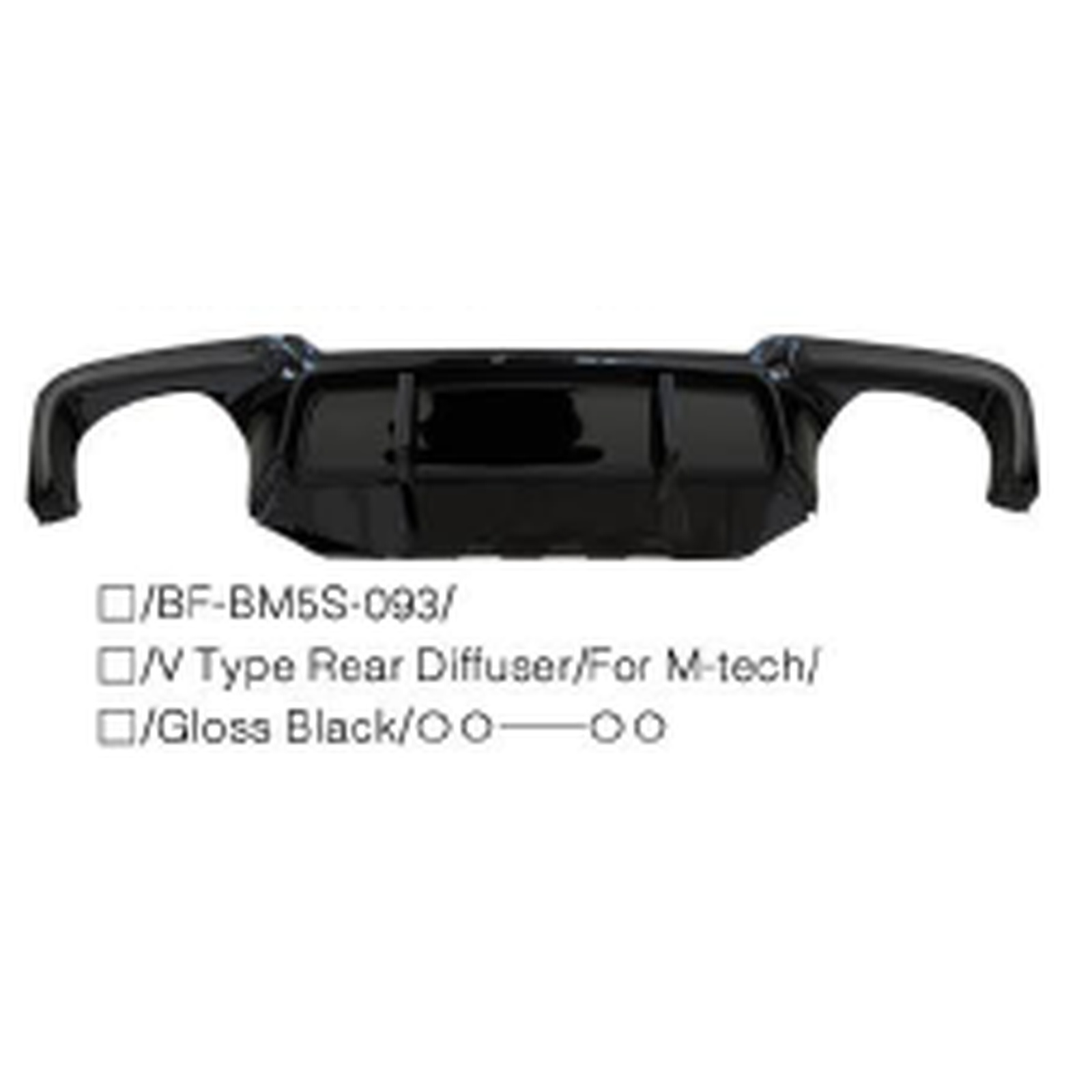 V-TYPE Rear Diffuser/For M-Tech/OO—OO MTP-F10-037 for BMW