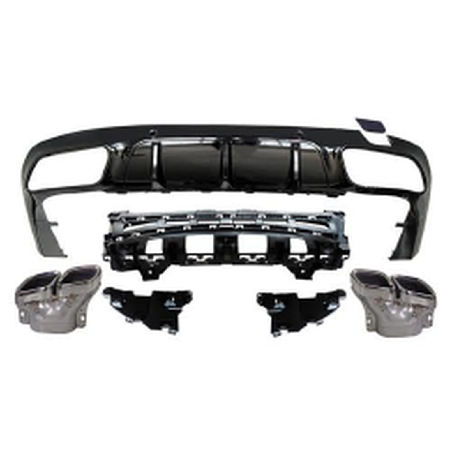 CLS63 Rear Diffuser With silver tips/(For AMG)/18+ MTP-W257-006 for BENZ