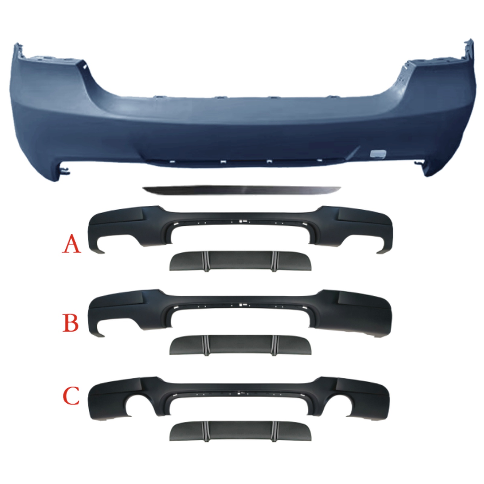 E90 M-Tech Rear Bumper Assy MTP-E90-049 for BMW