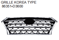 Grille HN0920070 for 现代 Hyundai