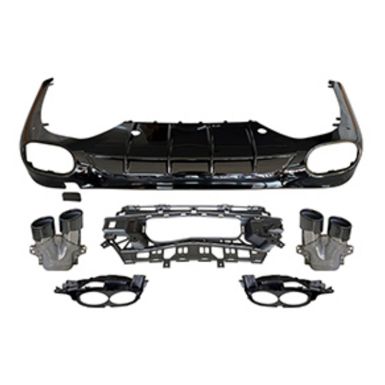 E53 Rear diffuser With Tail Pipe/2024+/Black MTP-W214-004 for BENZ