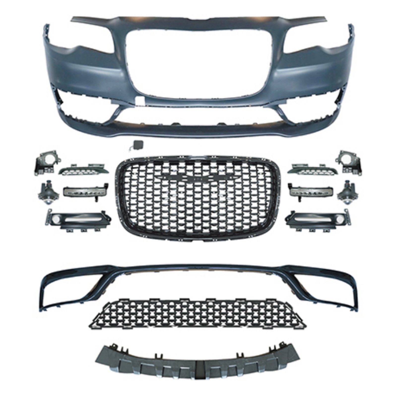 300S Front Bumper With Fog Lamp & DRL/12+(Without Sensor Hole/ With Trailer Cover MTP-CHYRS-020 for CHRYSLER