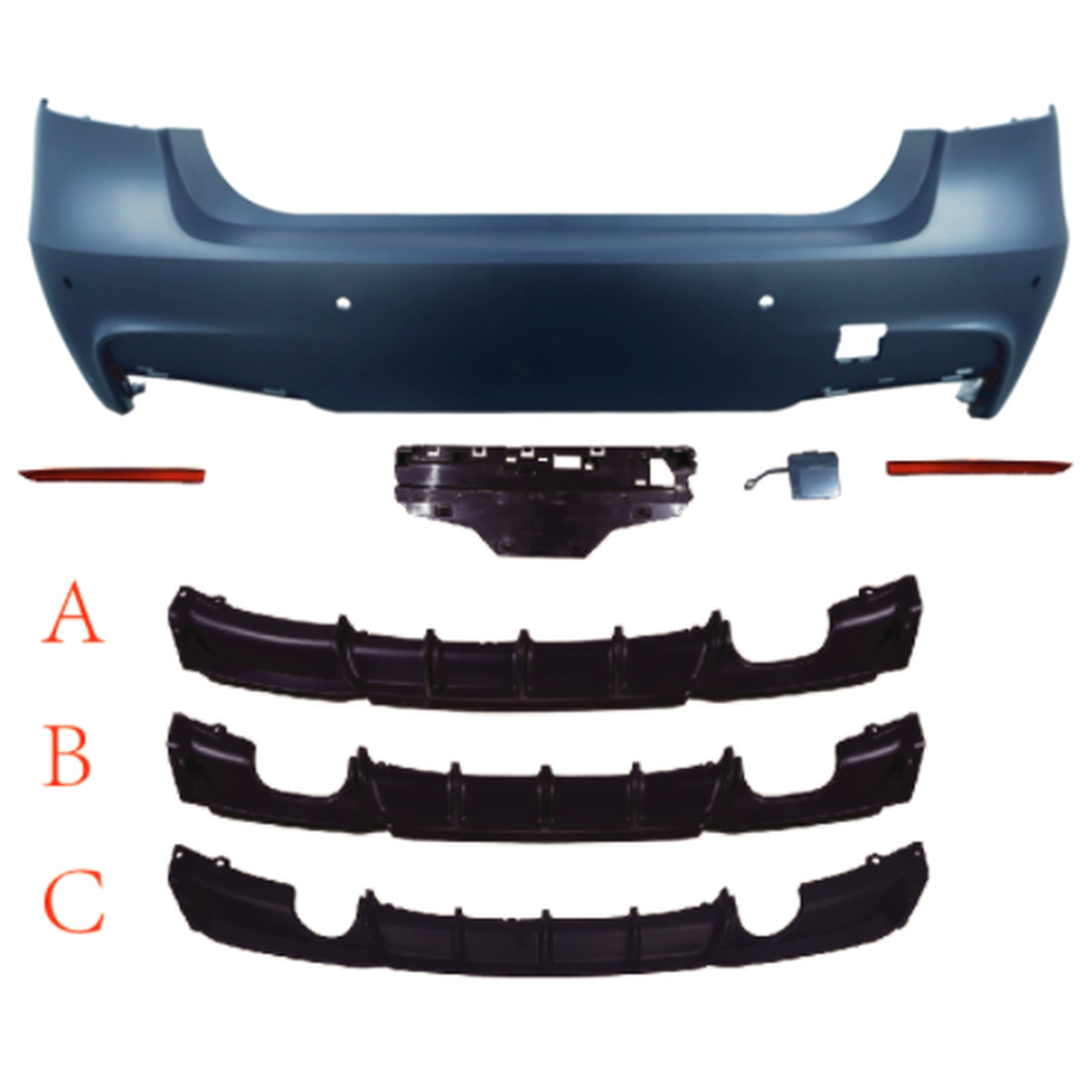 F30 M-Tech Rear Bumper Assy MTP-F30-028 for BMW