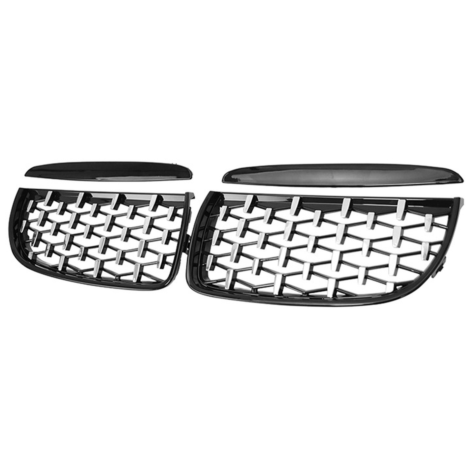 Black frame with chrome point grille MTP-BMG-400 for BMW