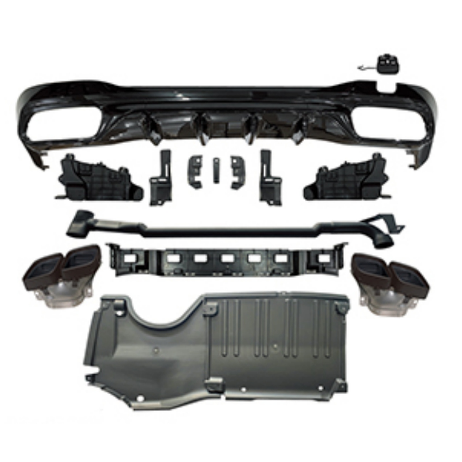 C63 AMG Diffuser With Black Tips/FOr AMG MTP-W206-004 for BENZ