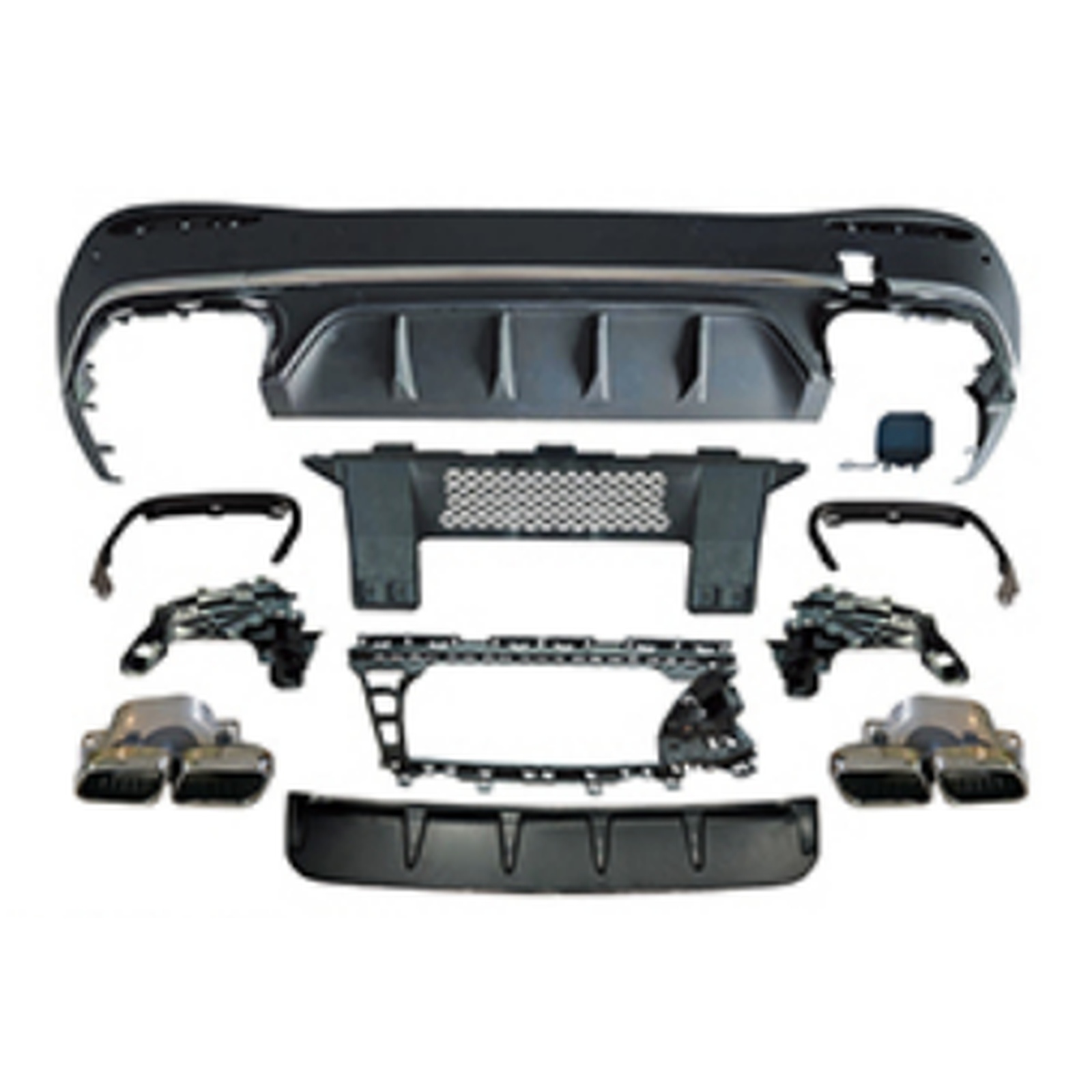 GLC63 AMG Rear Diffuser With Pipe For AMG-Line/Sliver MTP-X254-004 for BENZ