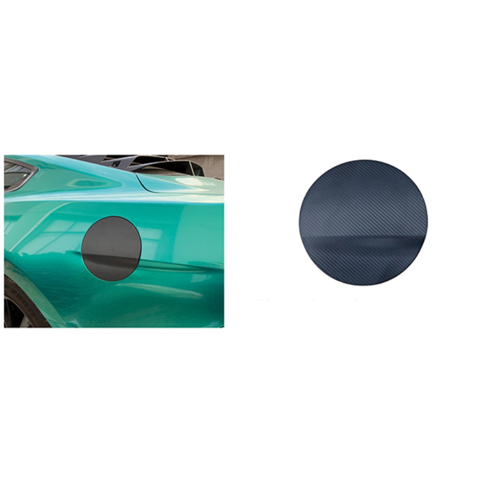 Carbon Look Fuel Tank Cover MTP-MUST-057 for FORD