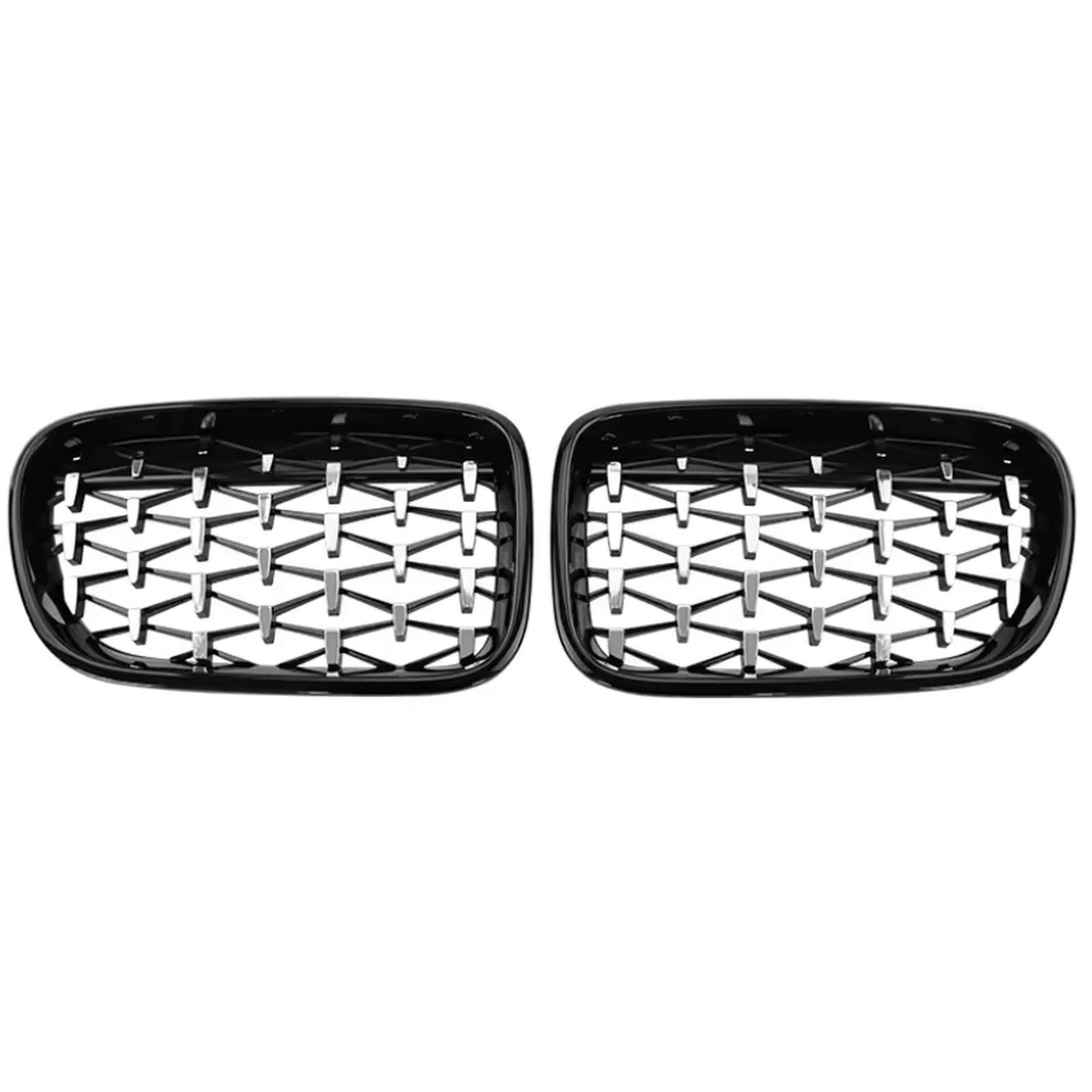 Black frame with chrome point Grille MTP-BMG-356 for BMW
