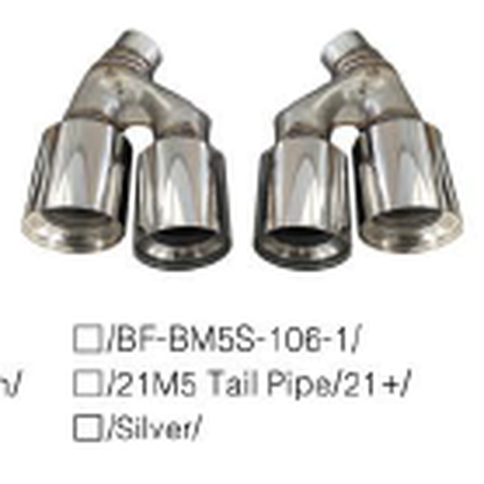 G30 M5 Tail Pipe/21+ Silver MTP-G30-069 for BMW