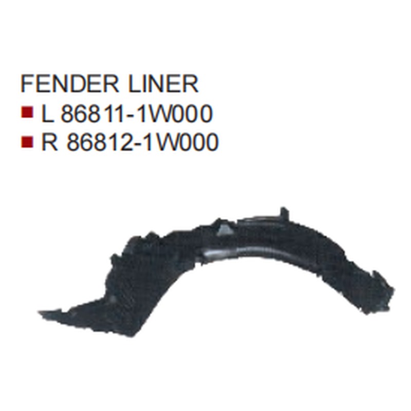 Inner Fender KA0560031 for 起亚 Kia