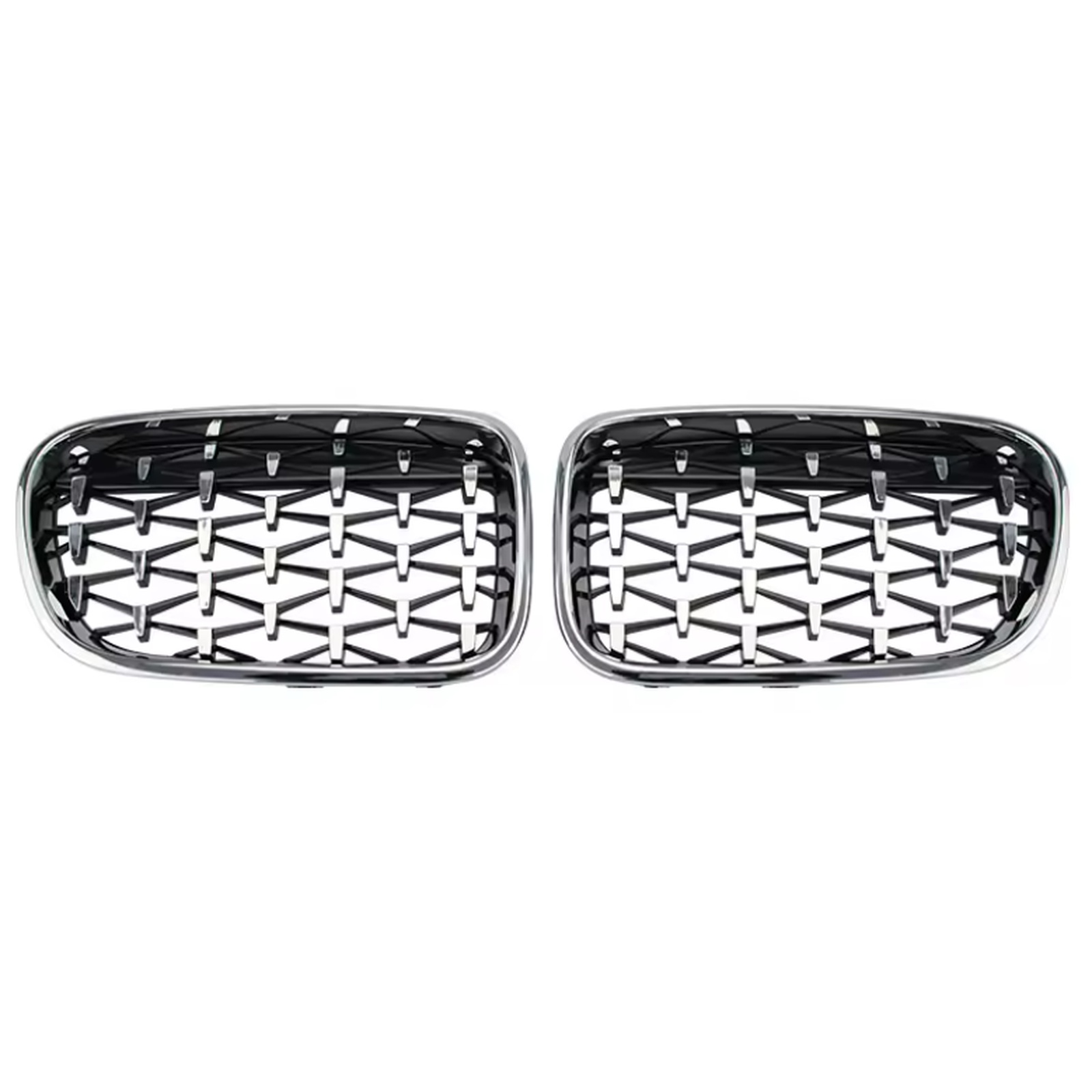 Chrome frame with chrome point Grille MTP-BMG-357 for BMW