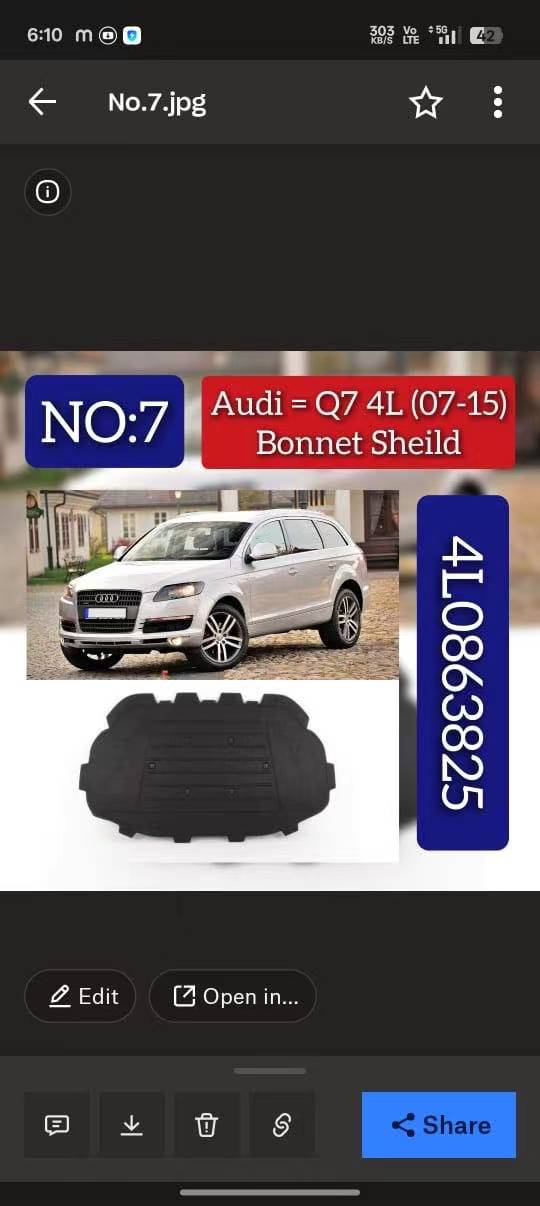 Hood Insulation Cotton AU0120520 for 奥迪 Audi